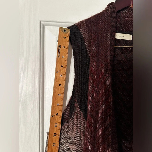 SLEEPING ON SNOW XS/S Cottagecore Lagenlook Mabli WOOL Blend Vest Brown Cozy - Picture 12 of 14